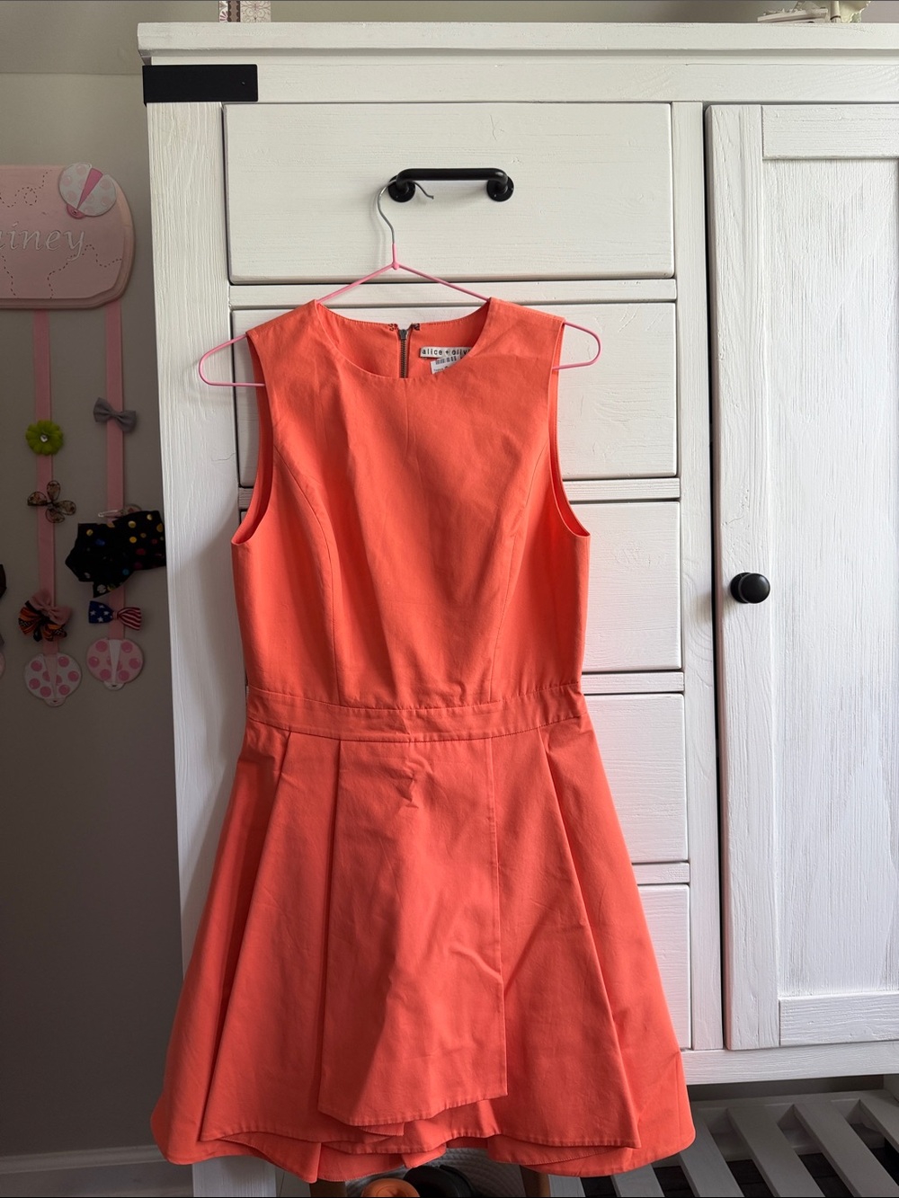 Alice + Olivia Coral Sleeveless Fit & Flare Dress